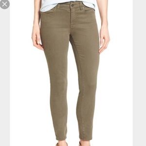 Caslon Olive Green Skinny Petite Jeans